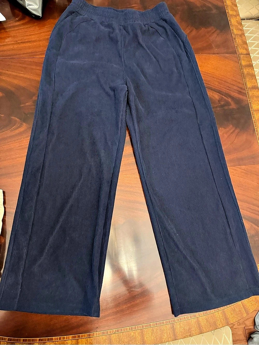 Halara Wide Leg Pants in Blue Large Like New